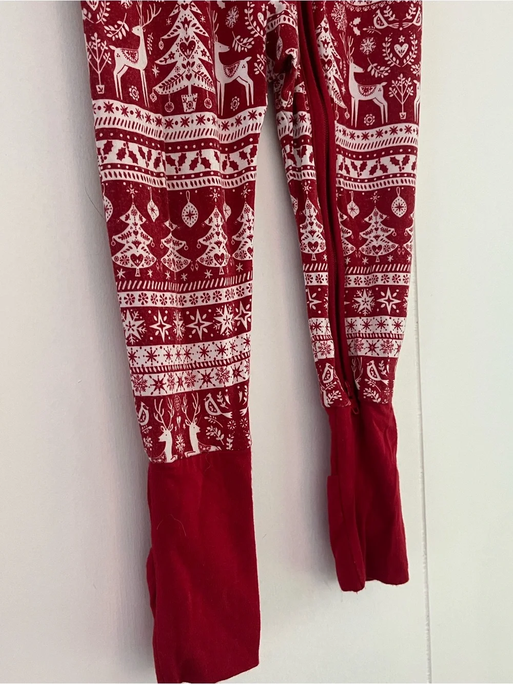 Little Sleepies Reindeer Cheer Zippy Footie Bamboo Size 12-18 Months